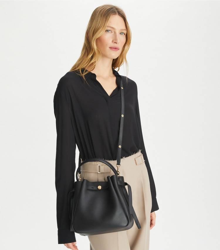 Women Black Totes Romy Bucket Bag Tory Burch - Image 2