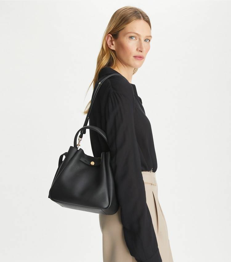 Women Black Totes Romy Bucket Bag Tory Burch - Image 3