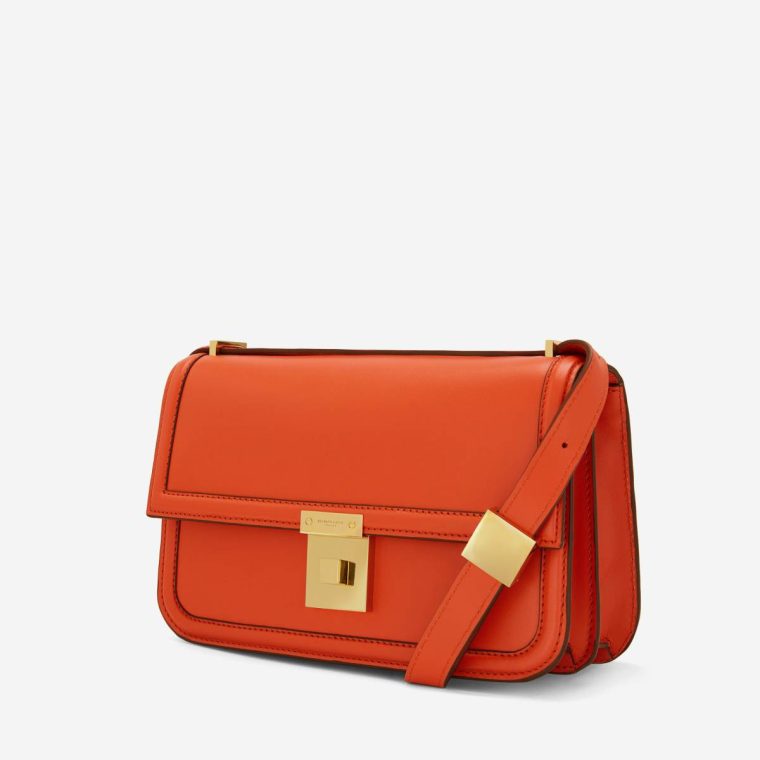 Women Burnt Orange Smooth Crossbody Bags Demellier The Paris Crossbody - Image 2