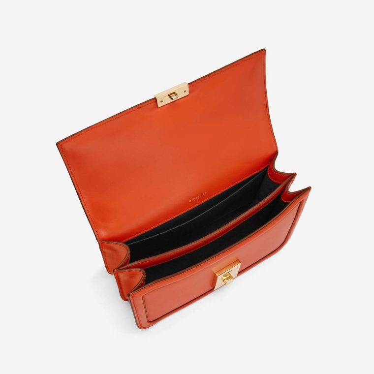 Women Burnt Orange Smooth Crossbody Bags Demellier The Paris Crossbody - Image 4