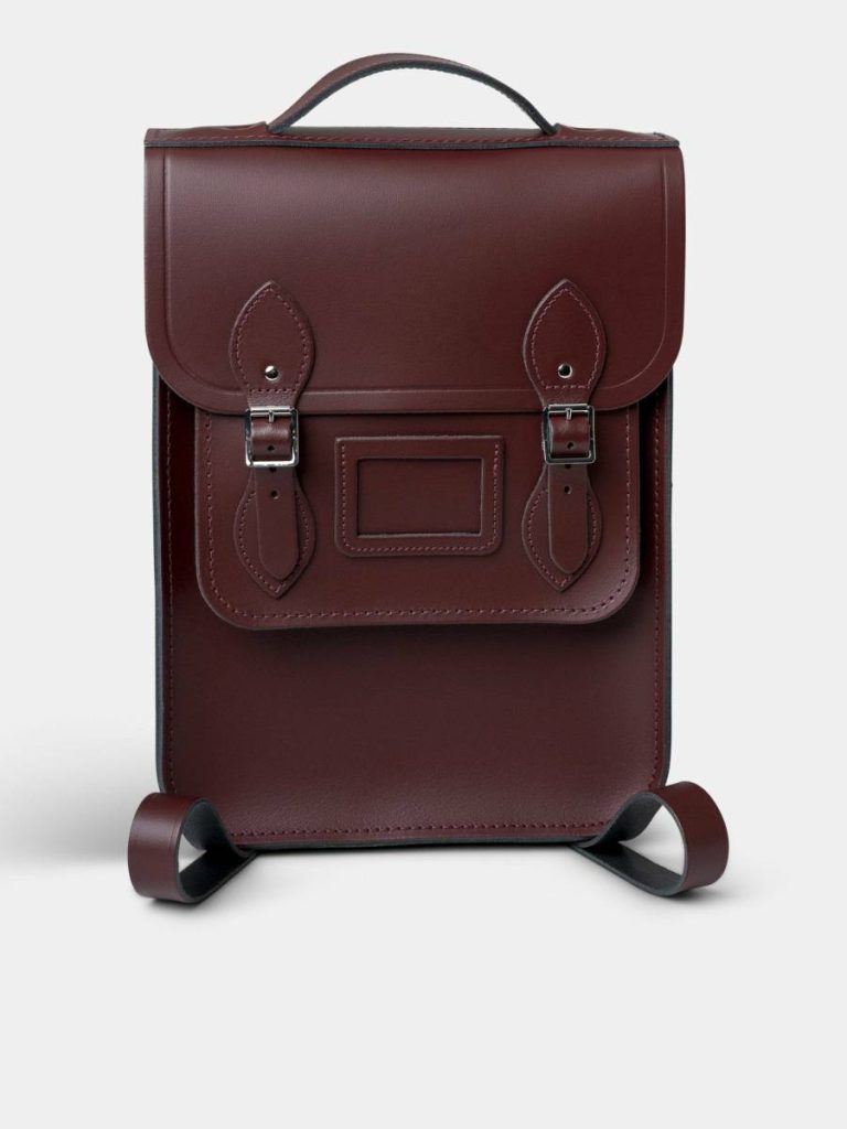 Women Cambridge Satchel Backpacks The Portrait Backpack -Oxblood