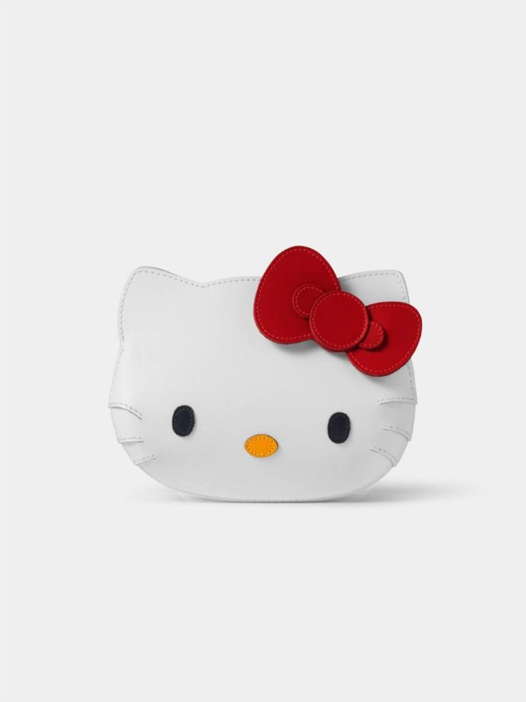 Women Cambridge Satchel Crossbody The Mini Hello Kitty Face Bag - Brilliant White