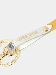 Women Cambridge Satchel Small Goods The Lanyard - Indian Yellow & Silver Foil - Image 4