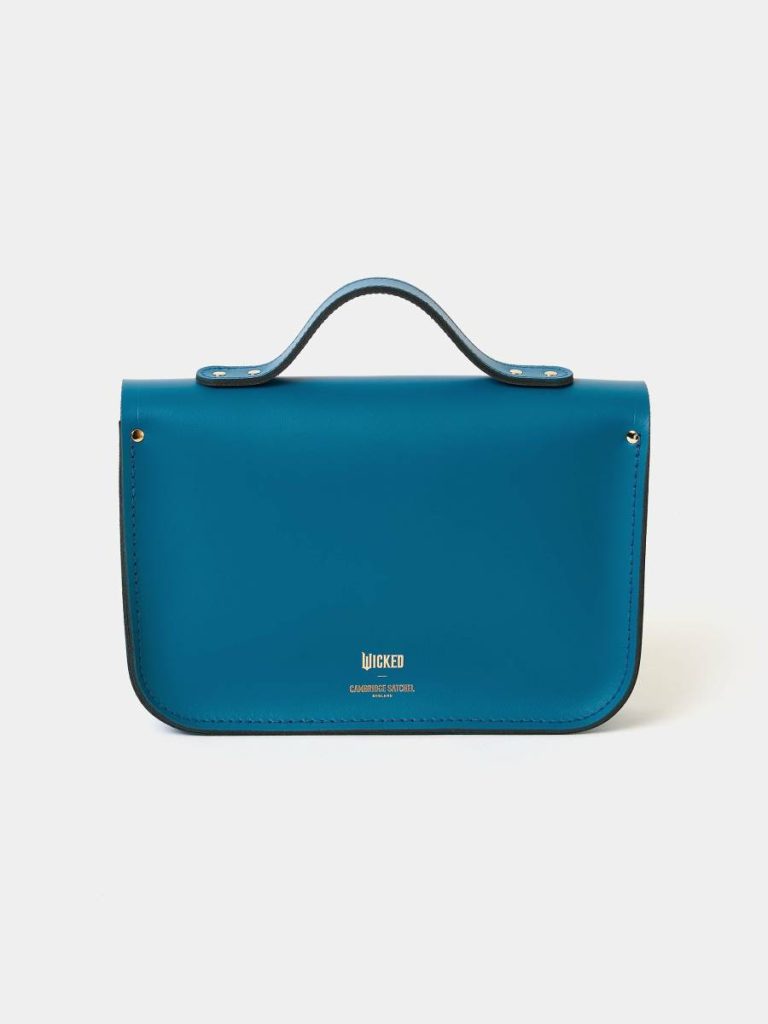 Women Cambridge Satchel The 11 Inch Batchel - Shiz Blue With Bi-Colour Twisted Strap Satchels - Image 2