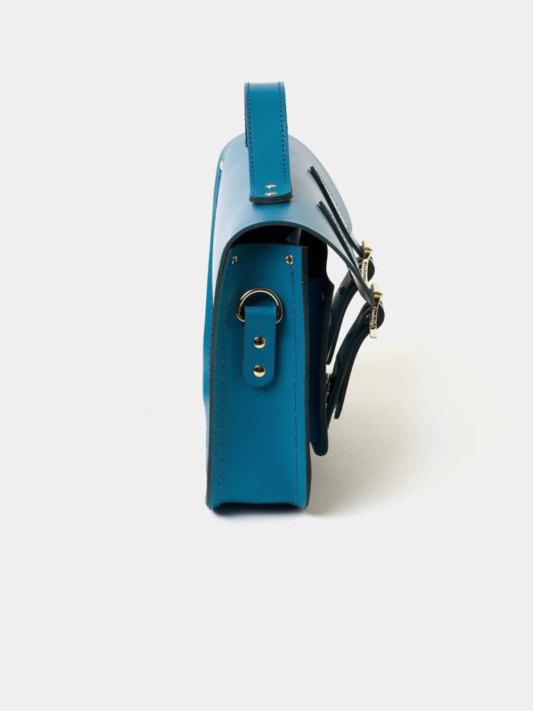 Women Cambridge Satchel The 11 Inch Batchel - Shiz Blue With Bi-Colour Twisted Strap Satchels - Image 3