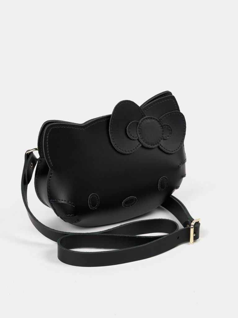 Women Cambridge Satchel The Mini Hello Kitty Face Bag - Black Crossbody - Image 3