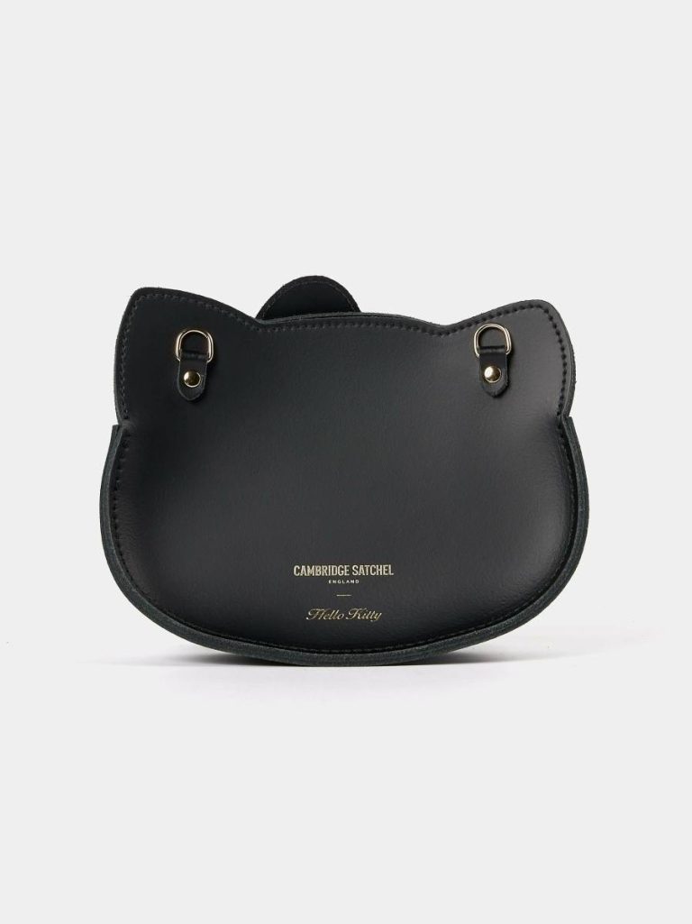 Women Cambridge Satchel The Mini Hello Kitty Face Bag - Black Crossbody - Image 4