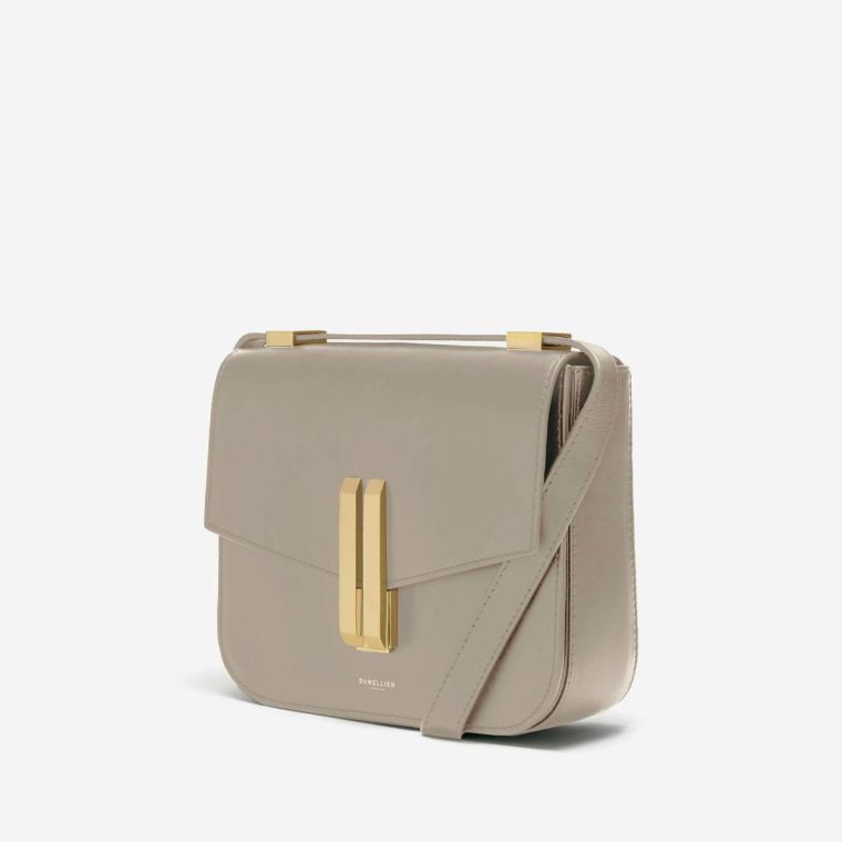 Women Crossbody Bags Demellier The Vancouver Taupe Smooth - Image 3