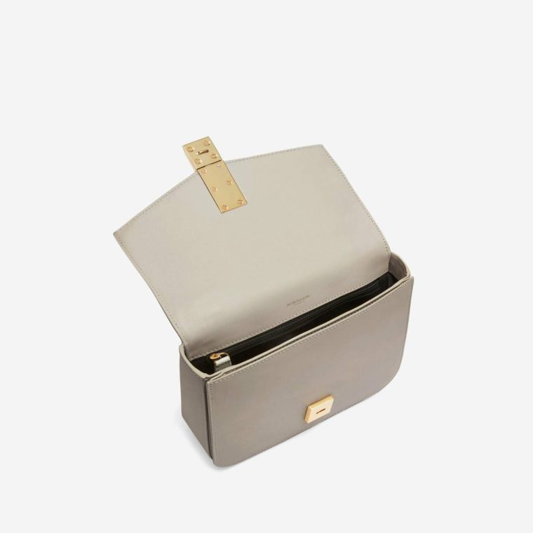 Women Crossbody Bags Demellier The Vancouver Taupe Smooth - Image 5