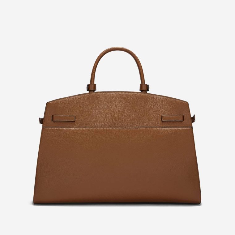 Women Crossbody Bags The Hudson Demellier Tan Small Grain - Image 4