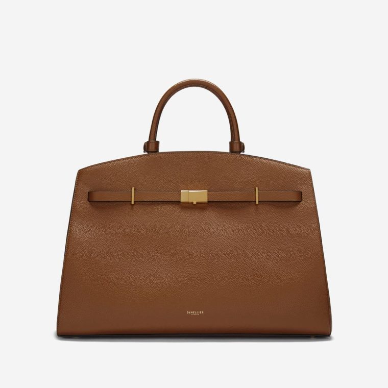 Women Crossbody Bags The Hudson Demellier Tan Small Grain