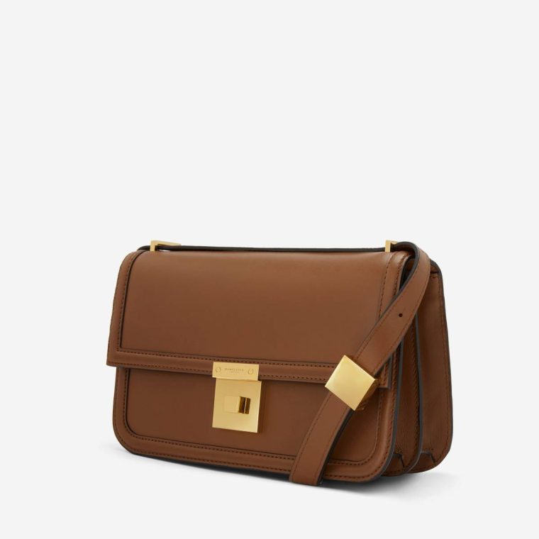 Women Crossbody Bags The Paris Crossbody Demellier Tan Smooth - Image 3