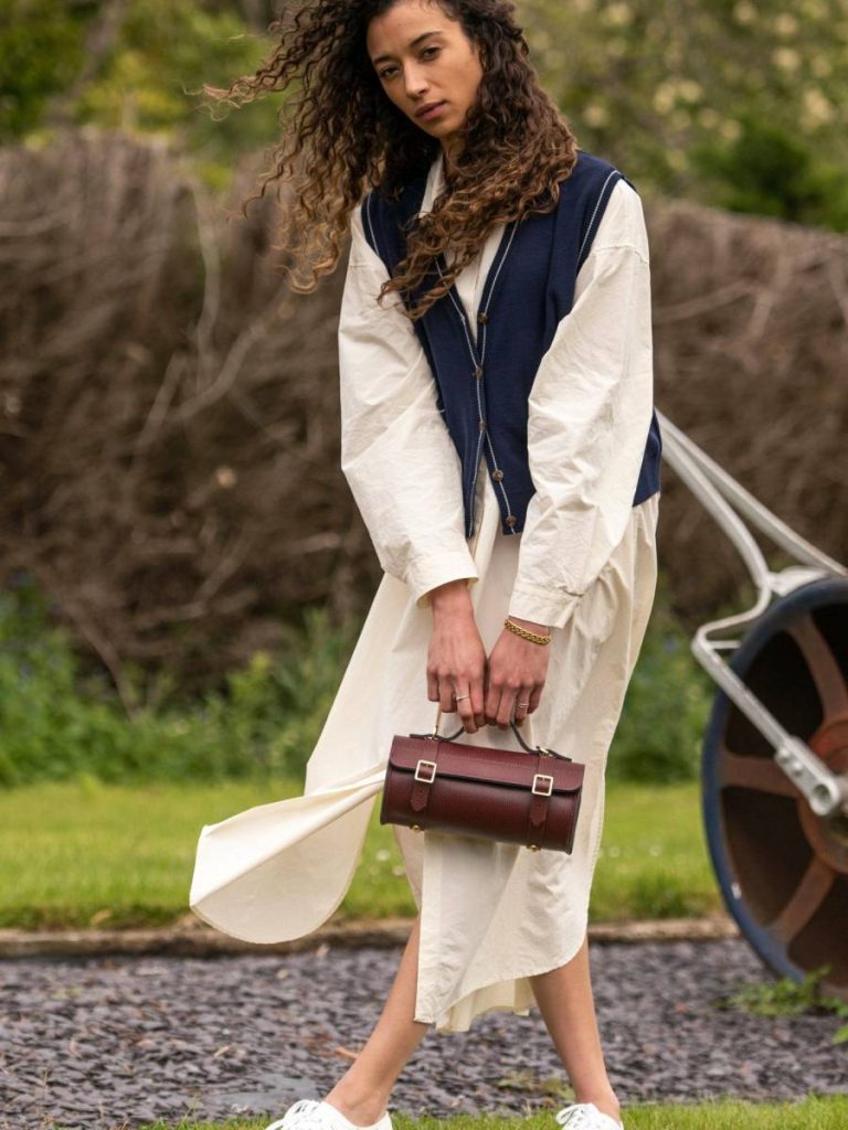 Women Crossbody Cambridge Satchel The Bowls Bag - Oxblood Celtic Grain - Image 2