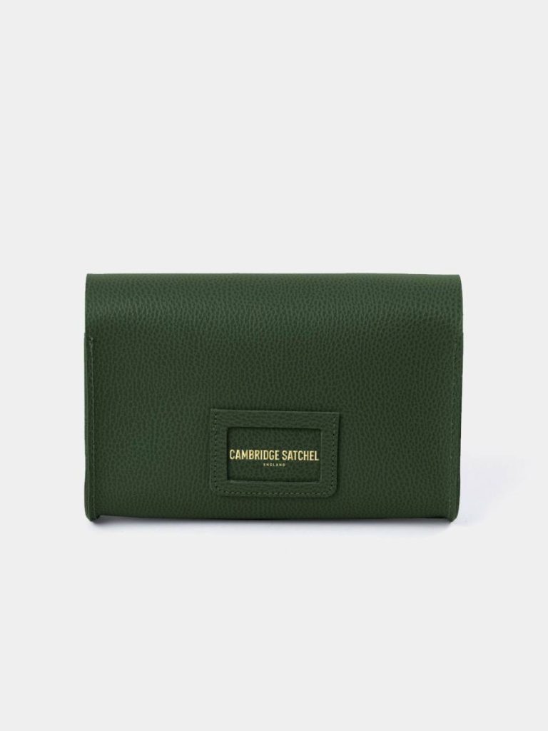 Women Crossbody Cambridge Satchel The Large Pushlock - Racing Green Celtic Grain - Image 3
