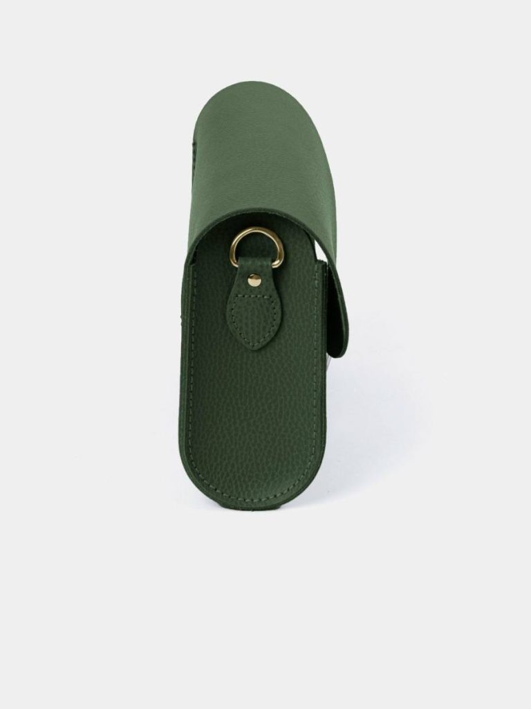 Women Crossbody Cambridge Satchel The Large Pushlock - Racing Green Celtic Grain - Image 4