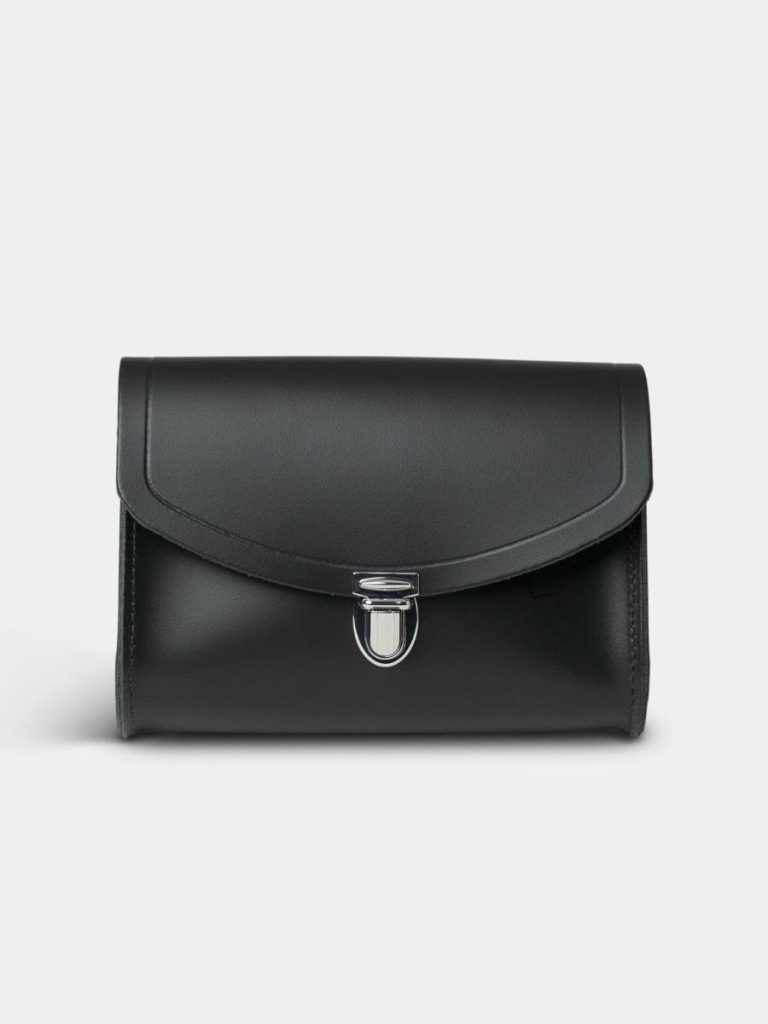 Women Crossbody The Pushlock -Black Cambridge Satchel