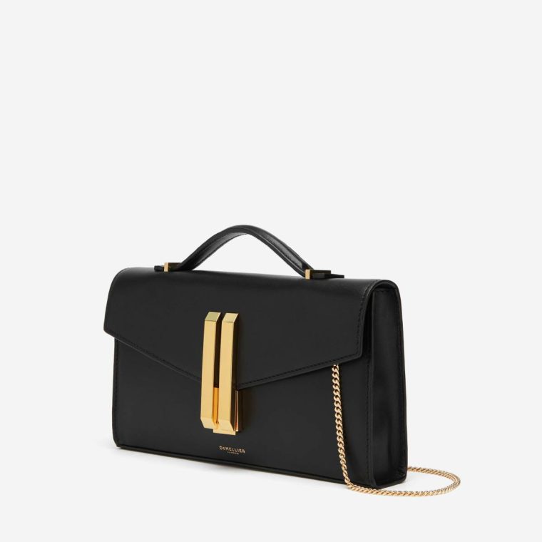 Women Demellier Black Smooth The Vancouver Clutch Clutches - Image 3