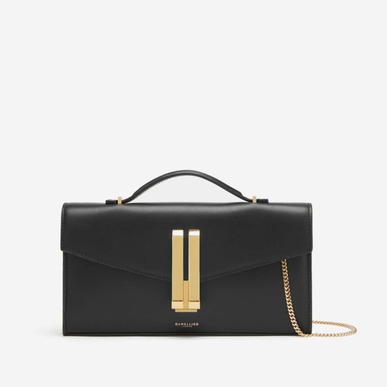 Women Demellier Black Smooth The Vancouver Clutch Clutches