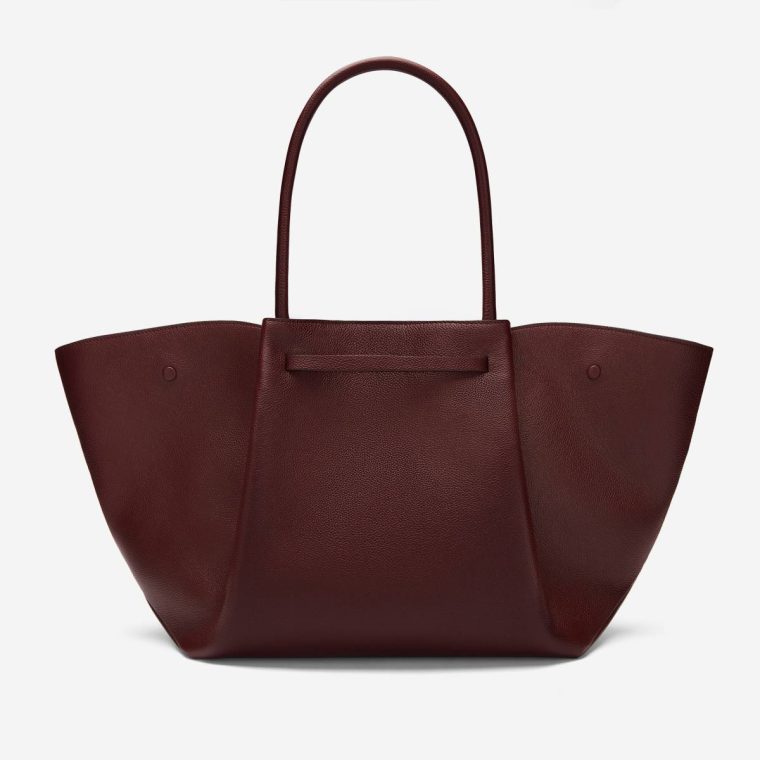 Women Demellier Burgundy Small Grain The New York Shoulder Bags - Image 4