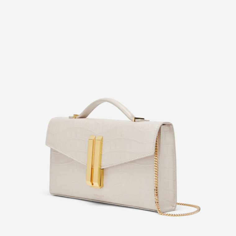 Women Demellier Clutches Off-White Croc-Effect The Vancouver Clutch - Image 2
