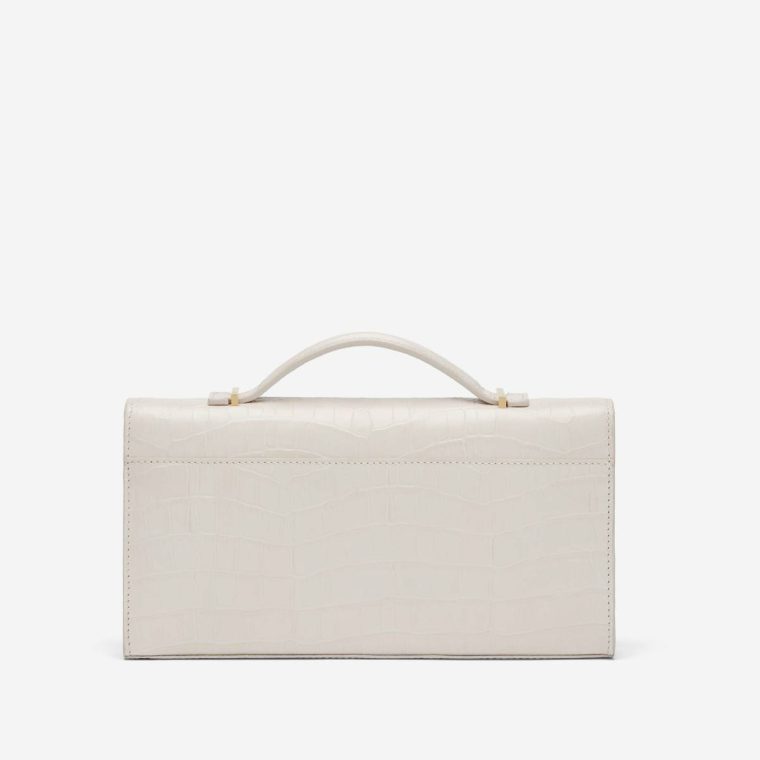 Women Demellier Clutches Off-White Croc-Effect The Vancouver Clutch - Image 3