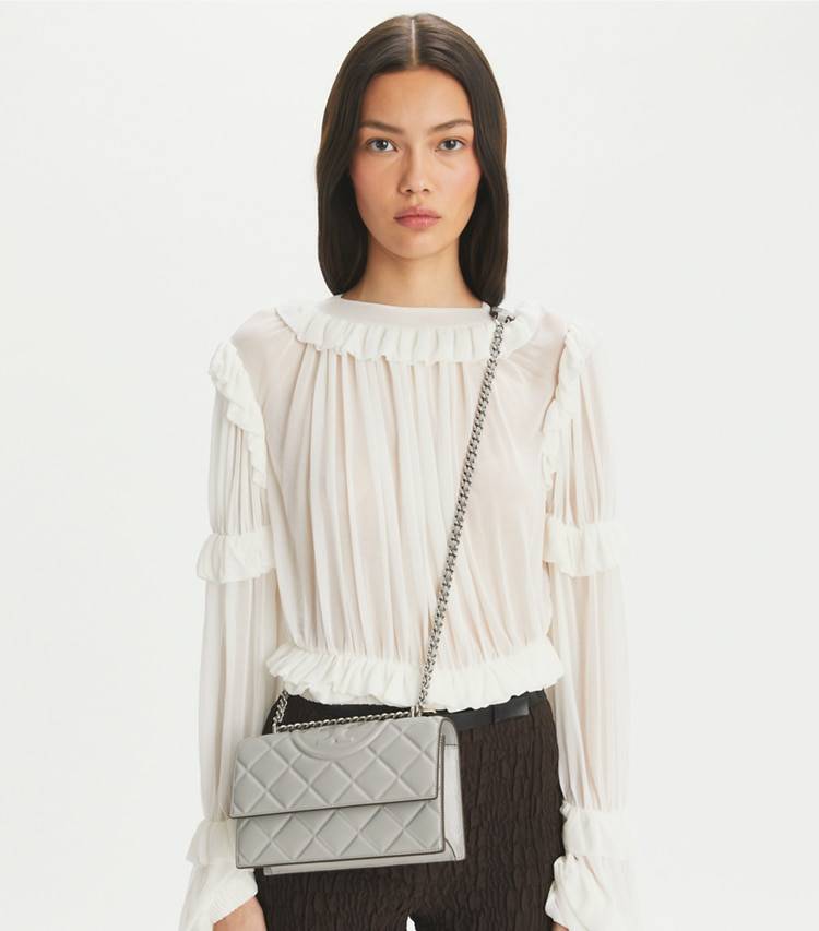 Women Gray Tory Burch Small Fleming Convertible Shoulder Bag Shoulder Bags - Image 3