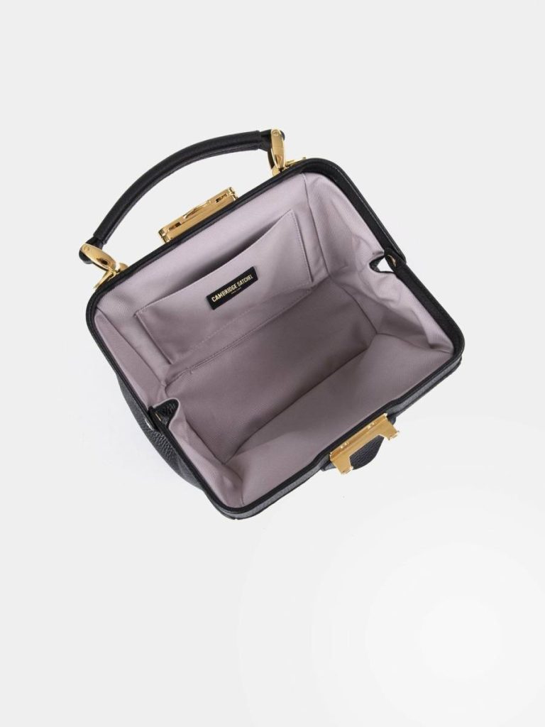 Women Handbags The Mini Sophie - Midnight Black Calf Grain Cambridge Satchel - Image 5