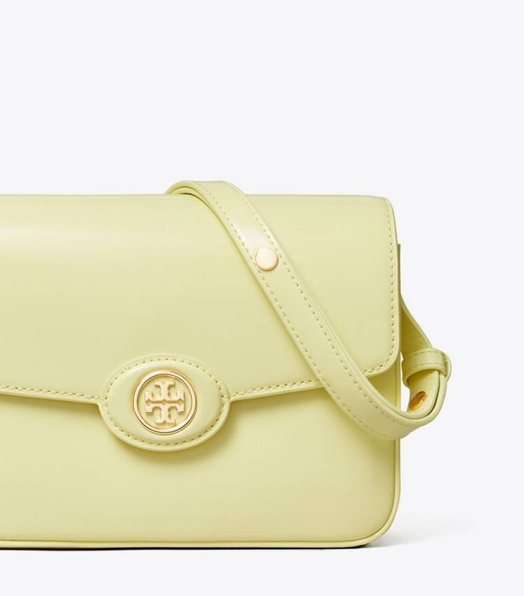 Women Lemon Shoulder Bags Tory Burch Robinson Spazzolato Convertible Shoulder Bag - Image 3