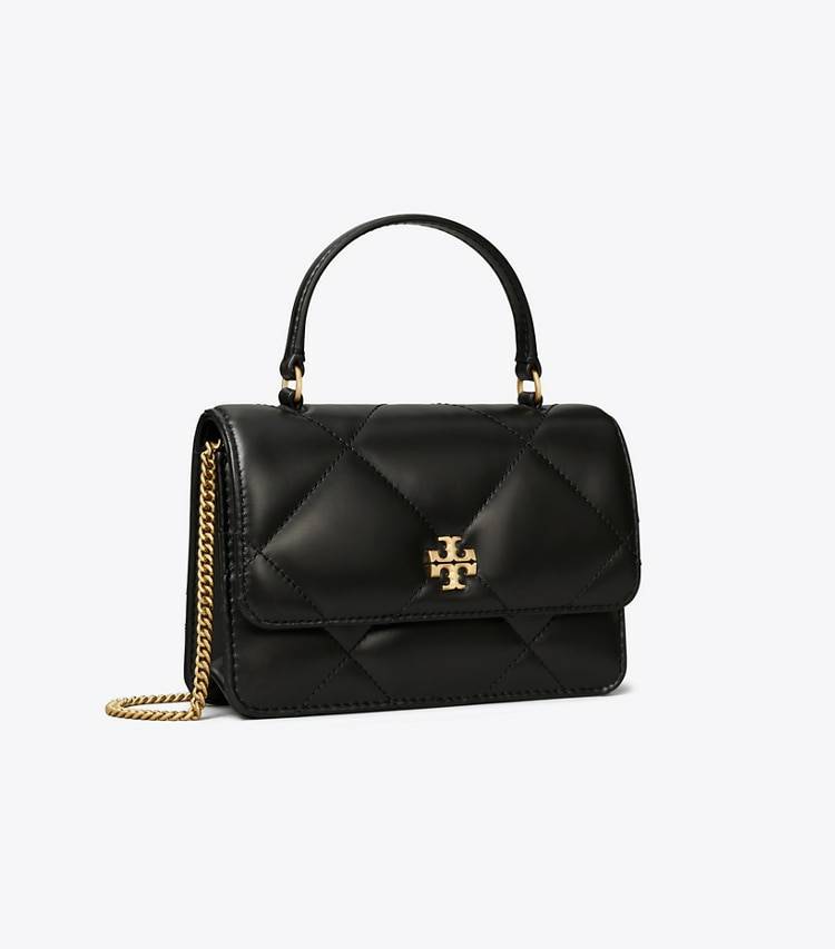 Women Mini Kira Diamond Quilt Top-Handle Crossbody Mini Bags Tory Burch Black