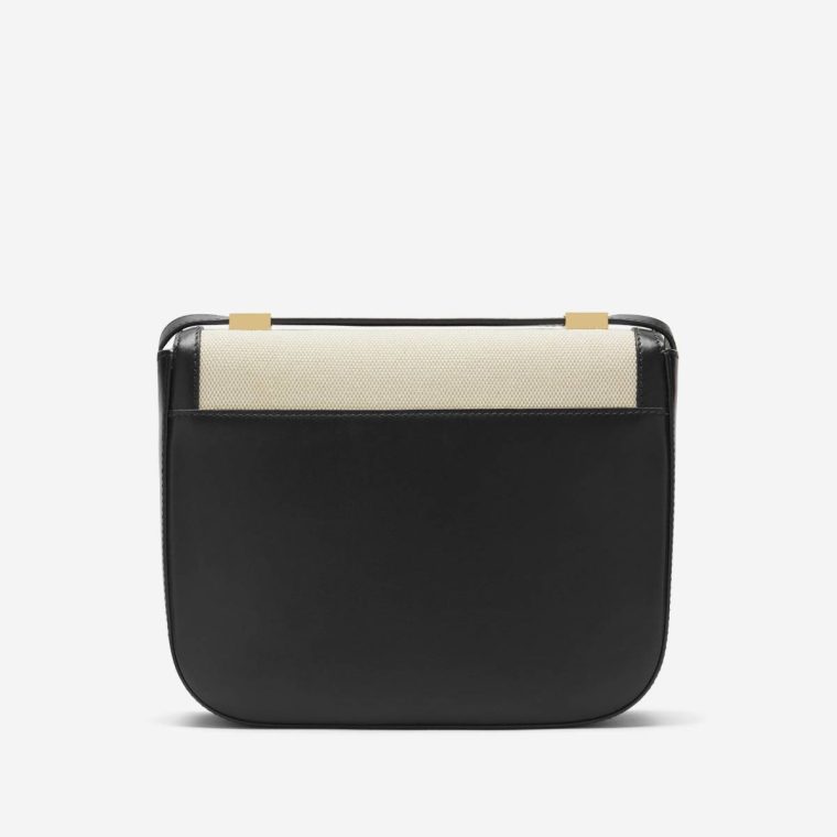 Women Salt & Pepper Canvas Black Smooth Crossbody Bags Demellier The Vancouver - Image 4