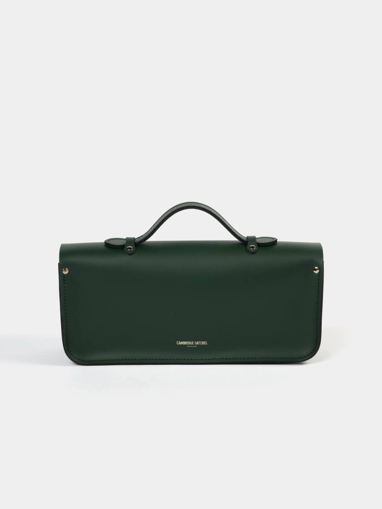 Women Satchels Cambridge Satchel The Long Satchel - Racing Green & Racing Green Celtic Grain - Image 4