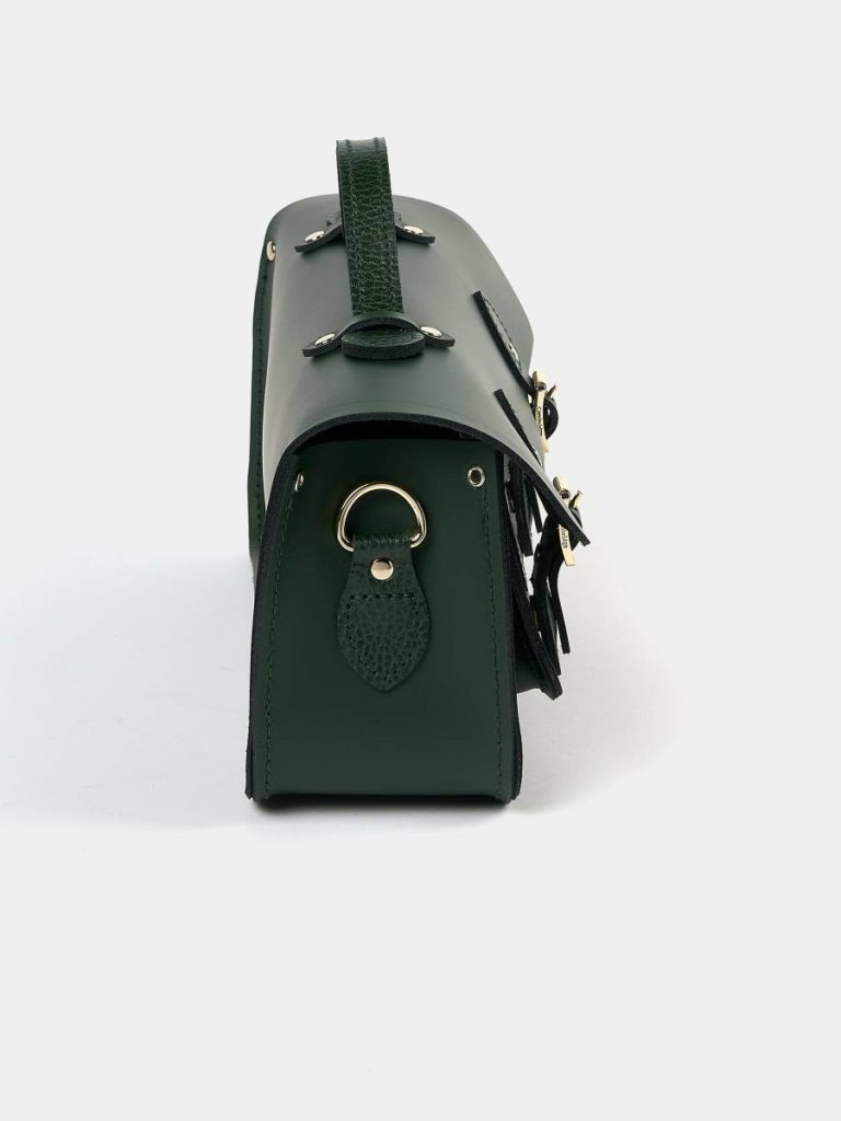 Women Satchels Cambridge Satchel The Long Satchel - Racing Green & Racing Green Celtic Grain - Image 5