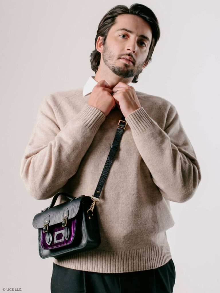 Women Satchels Cambridge Satchel The Mini - Black 1914 Grain With Purple Velvet - Image 2