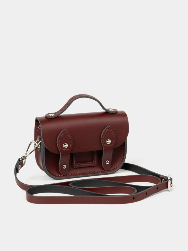 Women Satchels The Micro Satchel - Oxblood Cambridge Satchel - Image 2