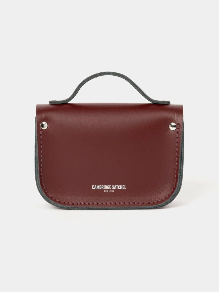 Women Satchels The Micro Satchel - Oxblood Cambridge Satchel - Image 3