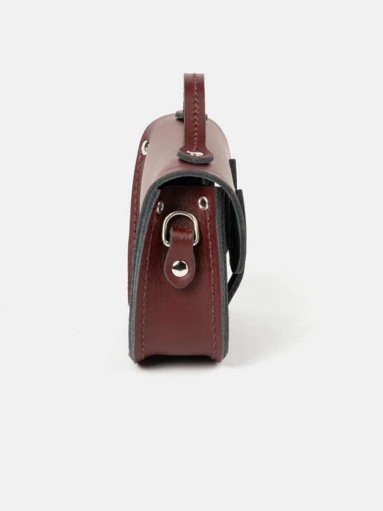 Women Satchels The Micro Satchel - Oxblood Cambridge Satchel - Image 4