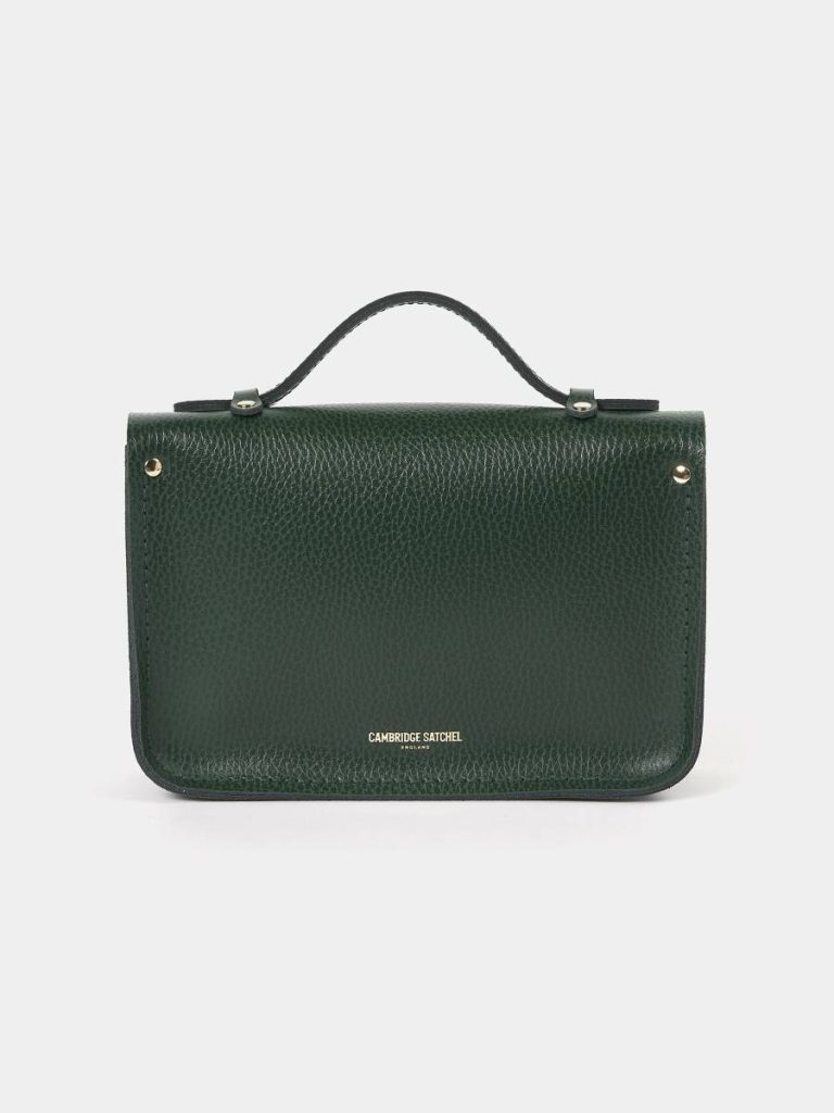 Women Satchels The Mini -Racing Green Celtic Grain & Campbell Tartan Cambridge Satchel - Image 3
