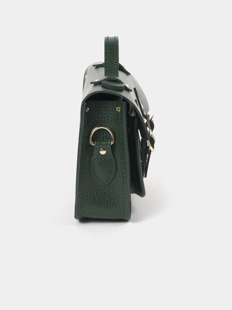 Women Satchels The Mini -Racing Green Celtic Grain & Campbell Tartan Cambridge Satchel - Image 4