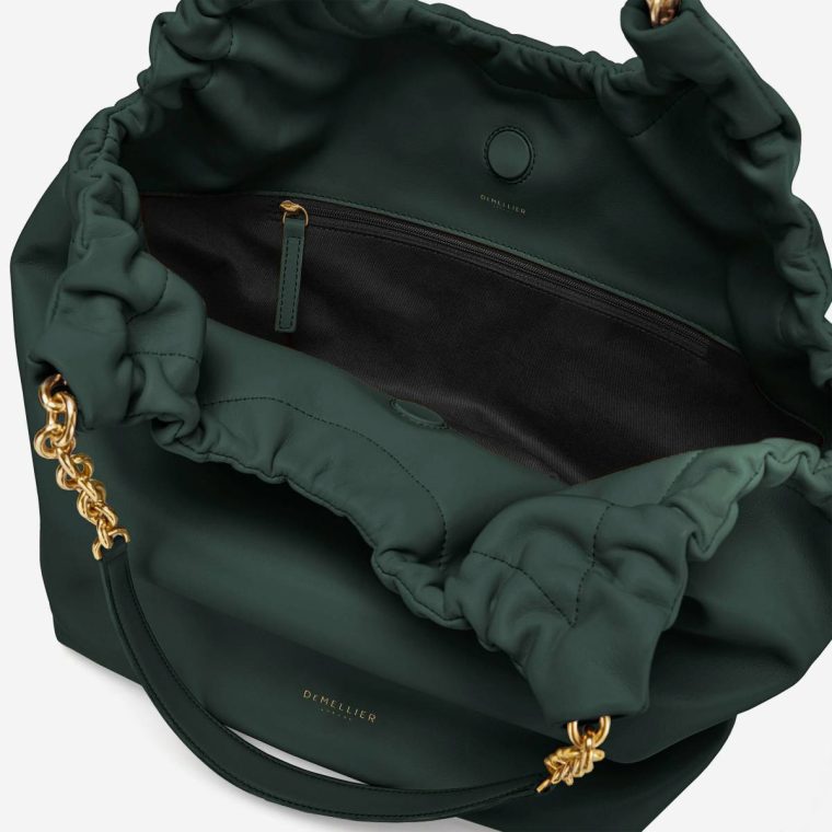 Women Shoulder Bags Demellier The Miami Forest Green Smooth - Image 5