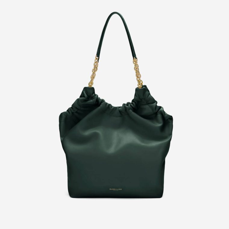 Women Shoulder Bags Demellier The Miami Forest Green Smooth