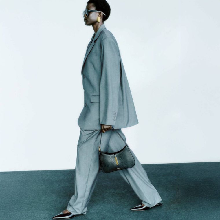 Women Shoulder Bags The Tokyo Black Lizard-Effect Demellier - Image 2