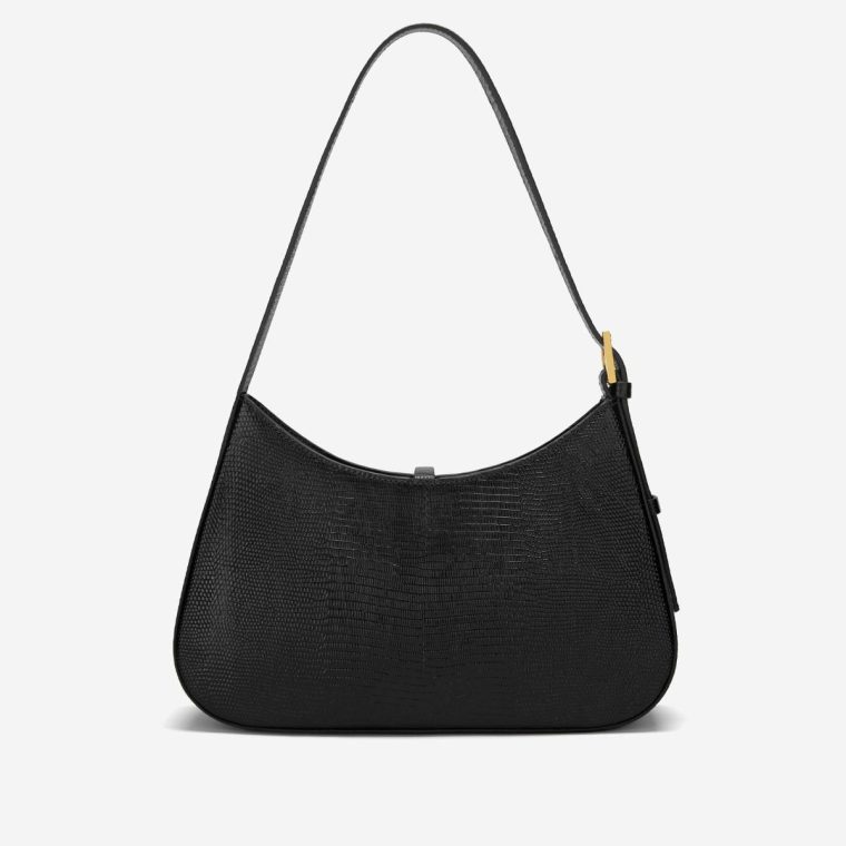 Women Shoulder Bags The Tokyo Black Lizard-Effect Demellier - Image 4