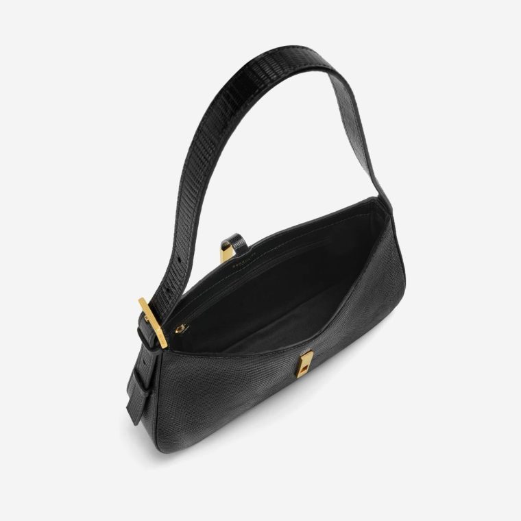 Women Shoulder Bags The Tokyo Black Lizard-Effect Demellier - Image 5