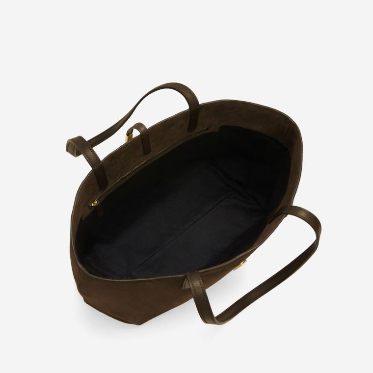 Women Shoulder Bags The Tokyo Tote Demellier Mocha Suede & Mocha Smooth - Image 5