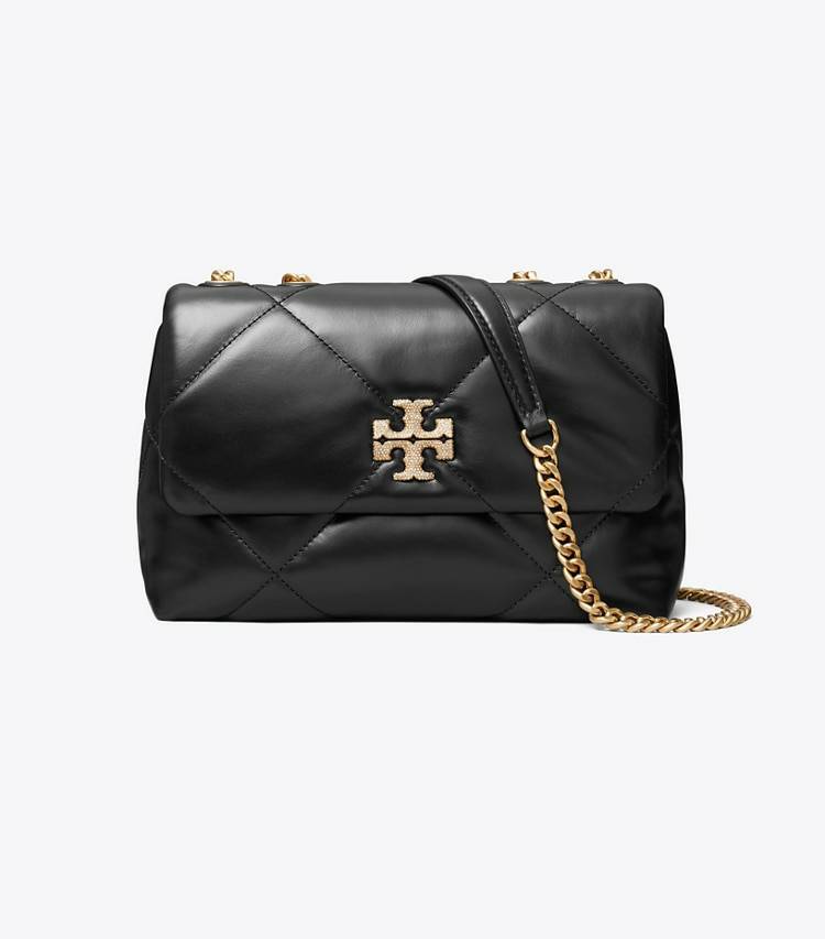 Women Small Kira Diamond Quilt Pavé Convertible Shoulder Bag Black Shoulder Bags Tory Burch - Image 5
