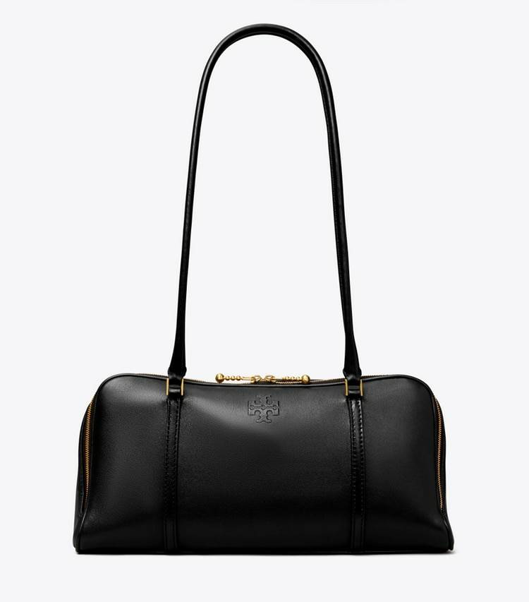 Women Small Marshmallow Satchel Tory Burch Satchels Black / Tempranillo - Image 4