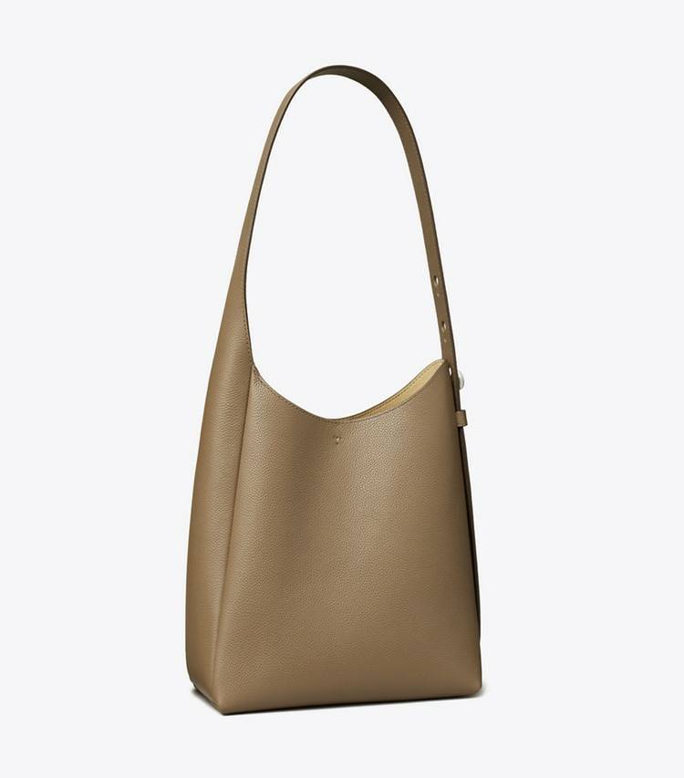 Women Small Romy Hobo Bag Wild Mushroom Tory Burch Hobo Bags