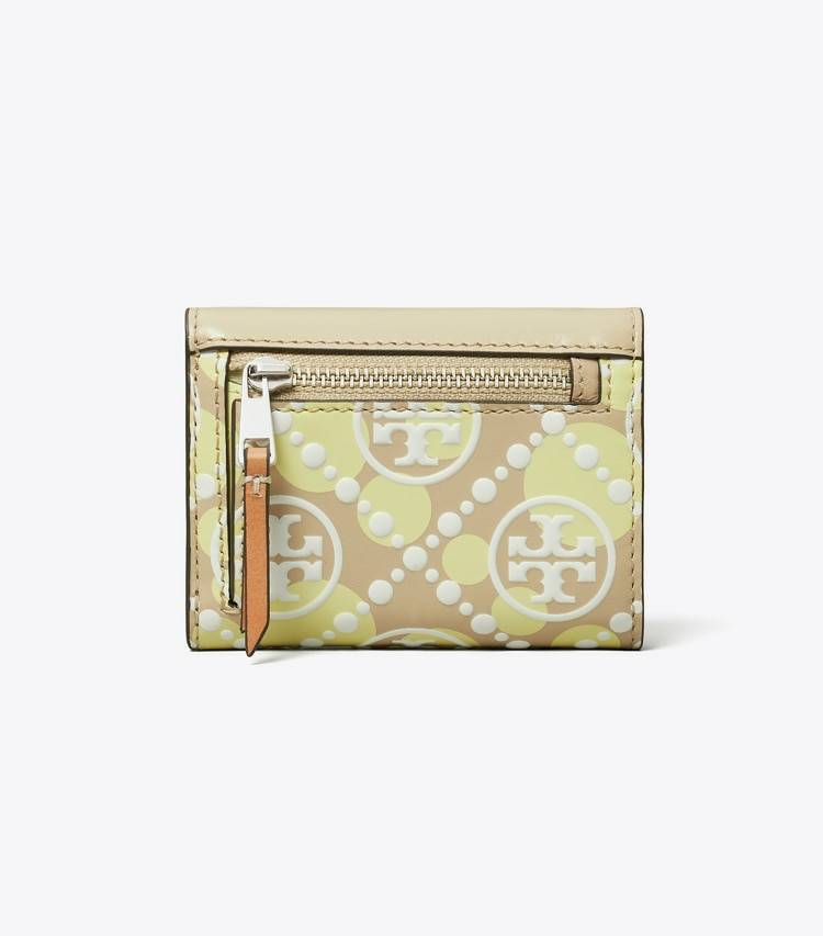 Women T Monogram Printed Leather Small Envelope Wallet Wallets Khaki Sand Tory Burch - Image 3