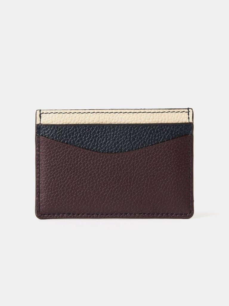 Women The Card Case - Bordeaux, Midnight & Clay Madras Grain Crossbody Cambridge Satchel - Image 2
