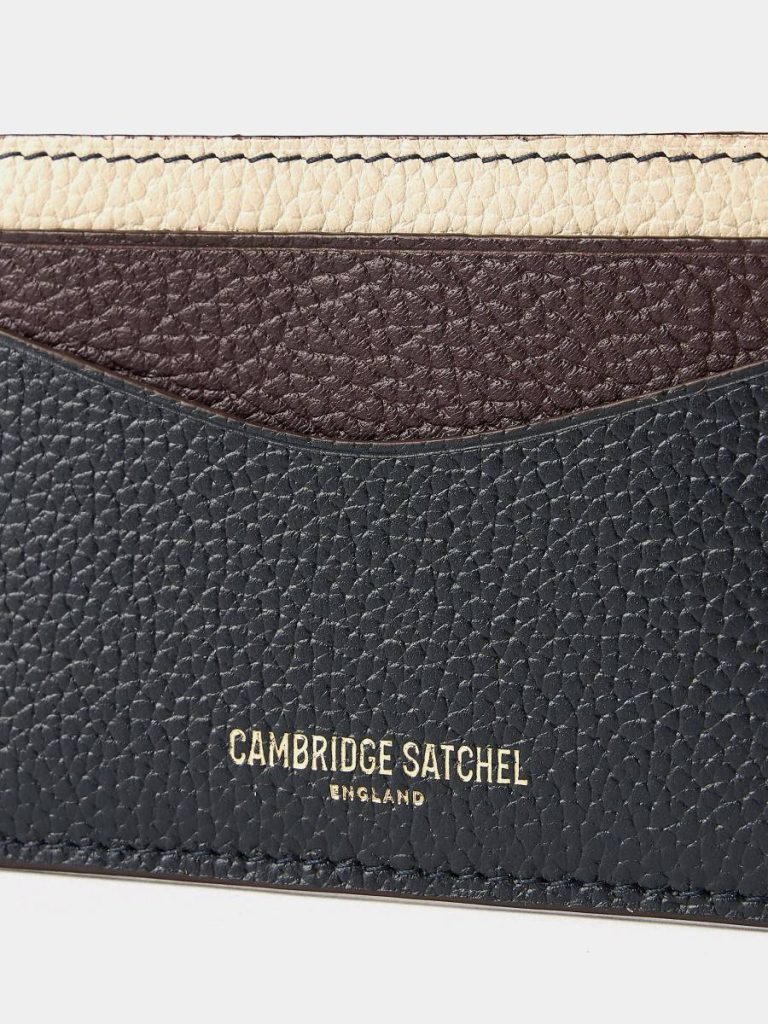 Women The Card Case - Bordeaux, Midnight & Clay Madras Grain Crossbody Cambridge Satchel - Image 3